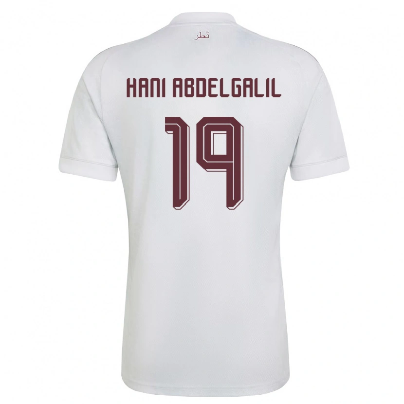 Danxen Pánské Katar Youssef Hani Abdelgalil #19 Bílá Vínová Daleko Hráčské Dresy 26-28 Dres