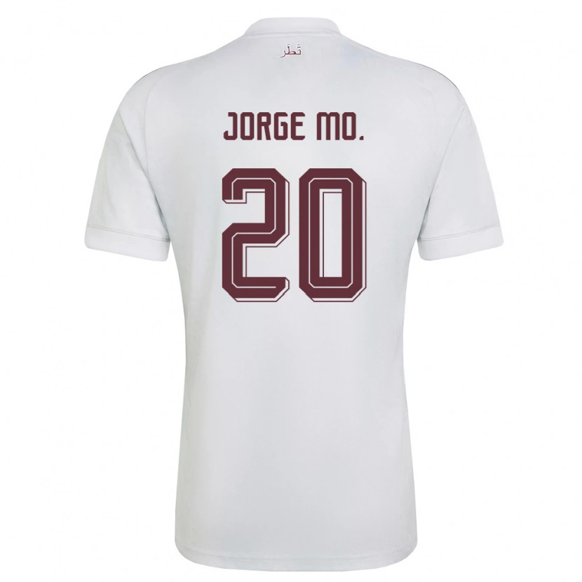 Danxen Pánské Katar Jorge Diego Jordan Mo. #20 Bílá Vínová Daleko Hráčské Dresy 26-28 Dres