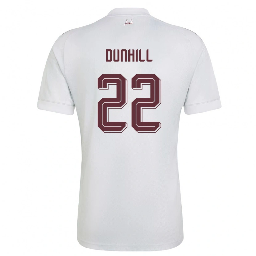 Danxen Pánské Katar Cristian Dunhill #22 Bílá Vínová Daleko Hráčské Dresy 26-28 Dres