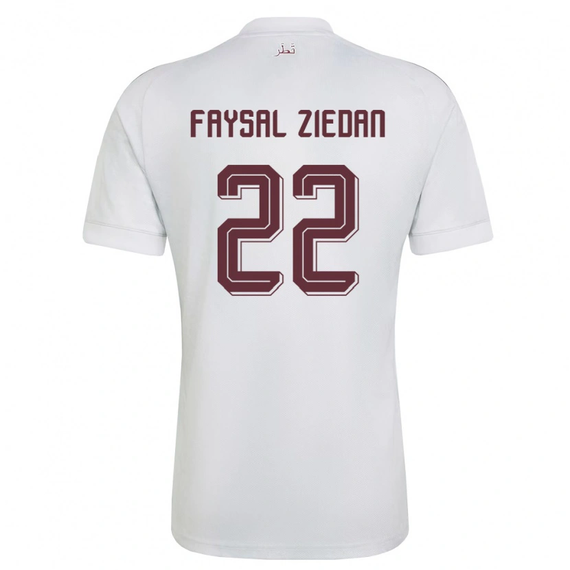 Danxen Pánské Katar Chris Faysal Ziedan #22 Bílá Vínová Daleko Hráčské Dresy 26-28 Dres