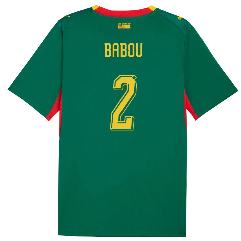 Danxen Pánské Senegal Marieme Babou #2 Zelená Žlutá Červená Daleko Hráčské Dresy 26-28 Dres