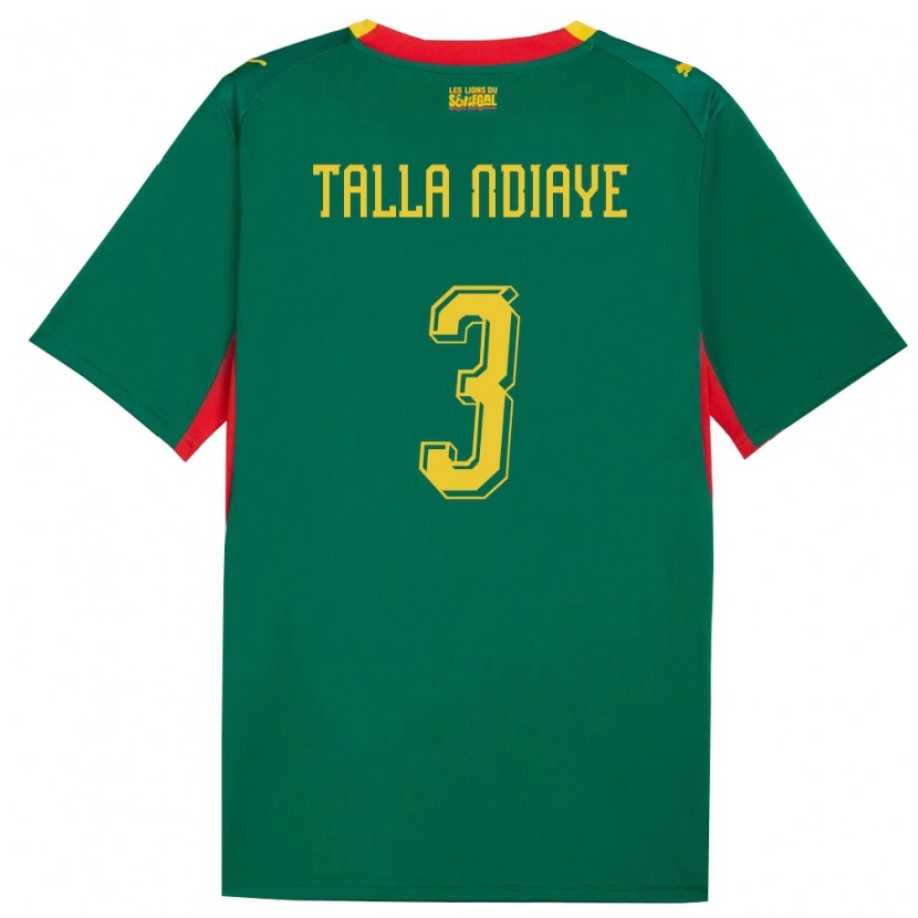 Danxen Pánské Senegal Mor Talla Ndiaye #3 Zelená Žlutá Červená Daleko Hráčské Dresy 26-28 Dres