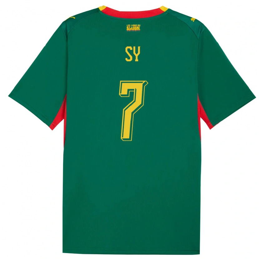 Danxen Pánské Senegal Mouhamed Sy #7 Zelená Žlutá Červená Daleko Hráčské Dresy 26-28 Dres