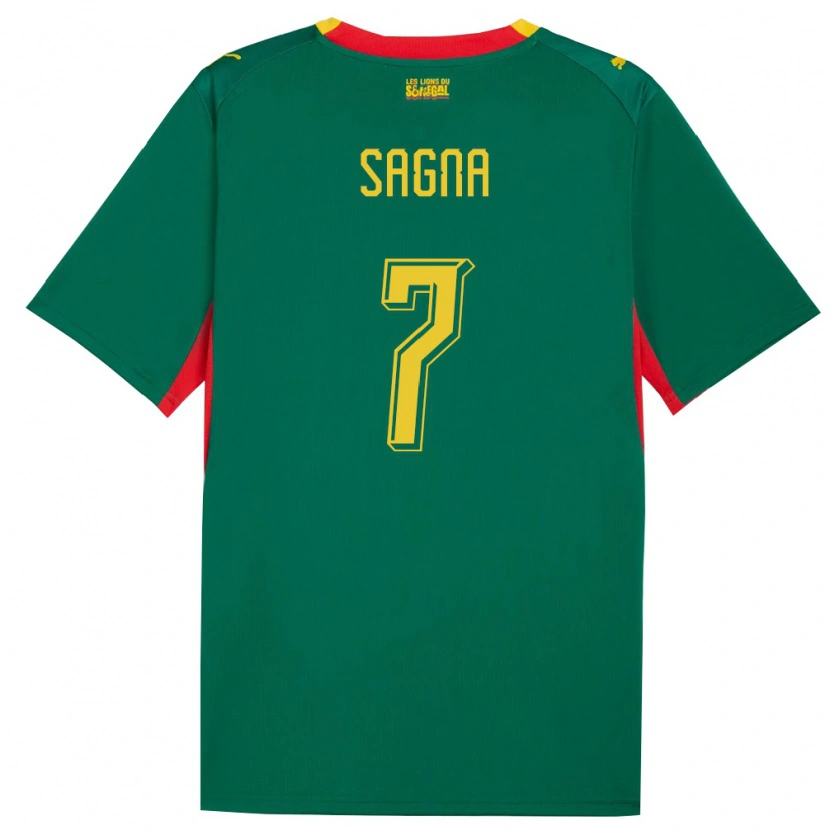 Danxen Pánské Senegal Amadou Sagna #7 Zelená Žlutá Červená Daleko Hráčské Dresy 26-28 Dres