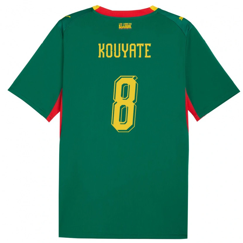 Danxen Pánské Senegal Cheikhou Kouyate #8 Zelená Žlutá Červená Daleko Hráčské Dresy 26-28 Dres