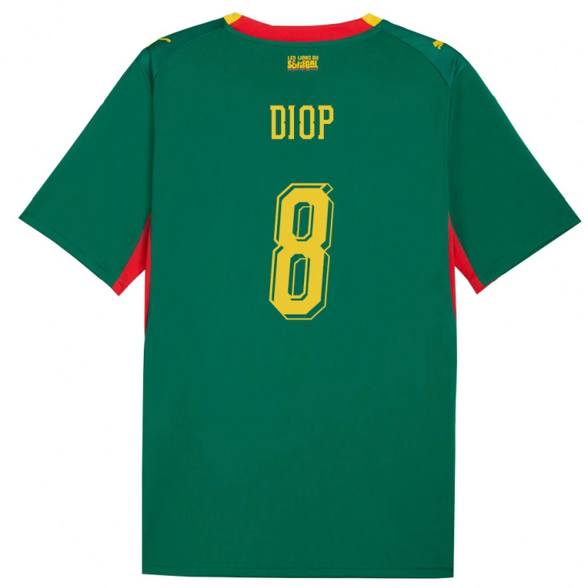 Danxen Pánské Senegal Amidou Diop #8 Zelená Žlutá Červená Daleko Hráčské Dresy 26-28 Dres