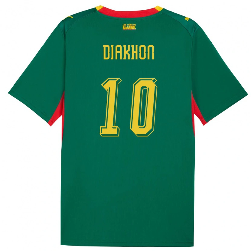 Danxen Pánské Senegal Mamadou Diakhon #10 Zelená Žlutá Červená Daleko Hráčské Dresy 26-28 Dres