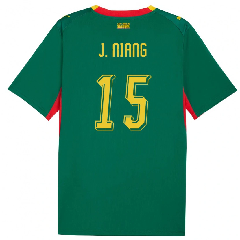 Danxen Pánské Senegal Jeanne Niang #15 Zelená Žlutá Červená Daleko Hráčské Dresy 26-28 Dres