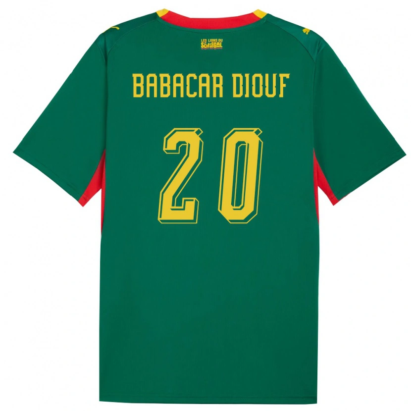 Danxen Pánské Senegal Khalifa Babacar Diouf #20 Zelená Žlutá Červená Daleko Hráčské Dresy 26-28 Dres