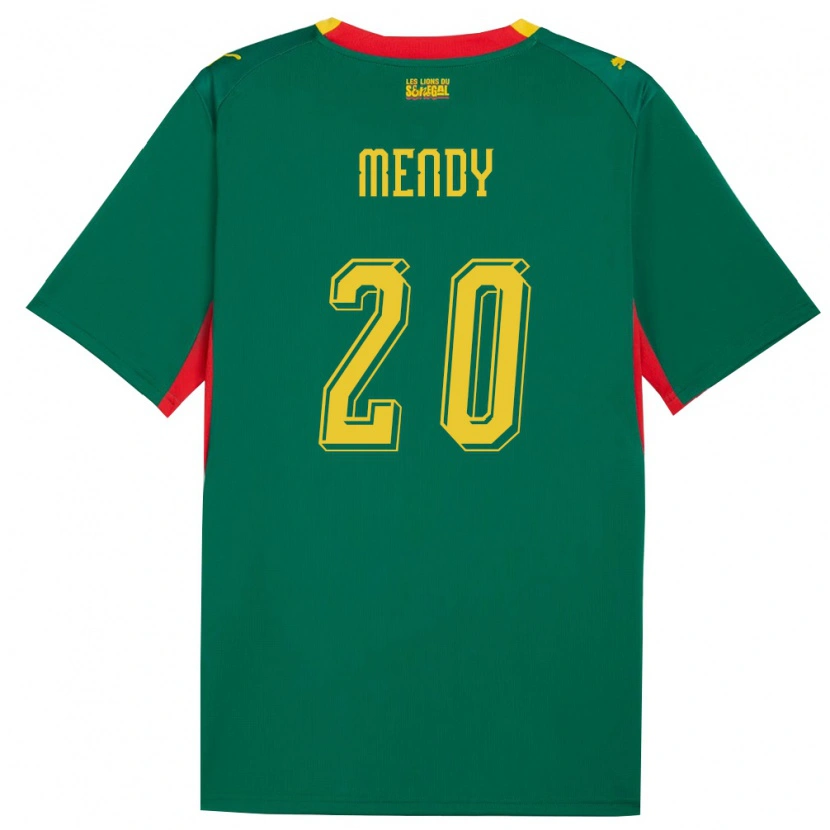 Danxen Pánské Senegal Étienne Mendy #20 Zelená Žlutá Červená Daleko Hráčské Dresy 26-28 Dres