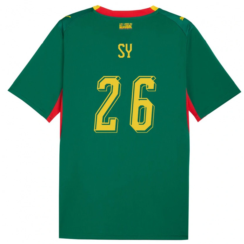 Danxen Pánské Senegal Astou Sy #26 Zelená Žlutá Červená Daleko Hráčské Dresy 26-28 Dres