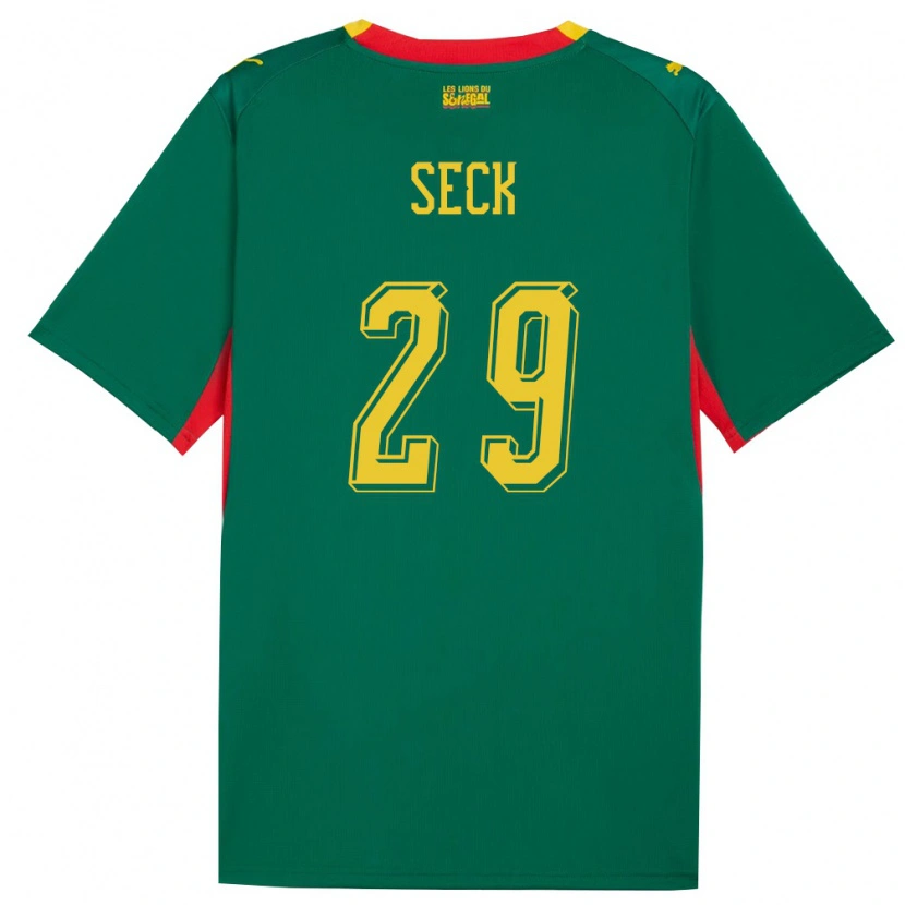Danxen Pánské Senegal Demba Seck #29 Zelená Žlutá Červená Daleko Hráčské Dresy 26-28 Dres
