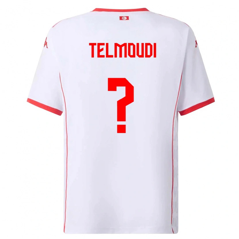 Danxen Pánské Tunisko Naïm Telmoudi #0 Bílá Červená Daleko Hráčské Dresy 26-28 Dres