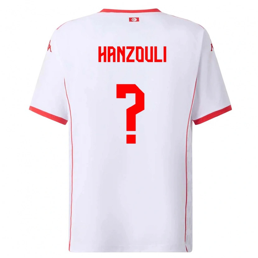 Danxen Pánské Tunisko Oussema Hanzouli #0 Bílá Červená Daleko Hráčské Dresy 26-28 Dres