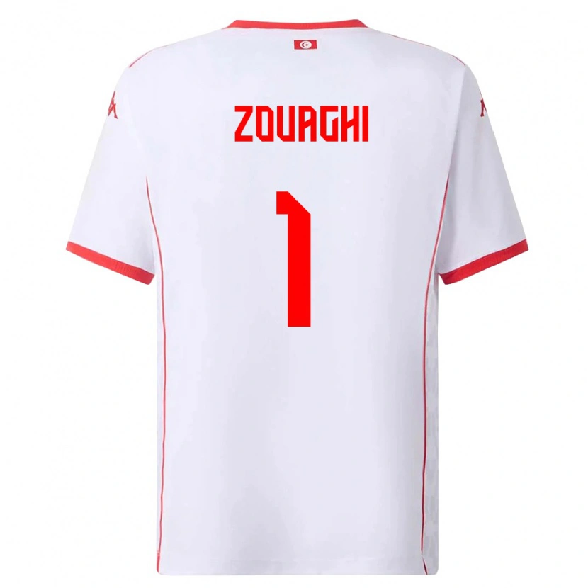 Danxen Pánské Tunisko Thomas Zouaghi #1 Bílá Červená Daleko Hráčské Dresy 26-28 Dres