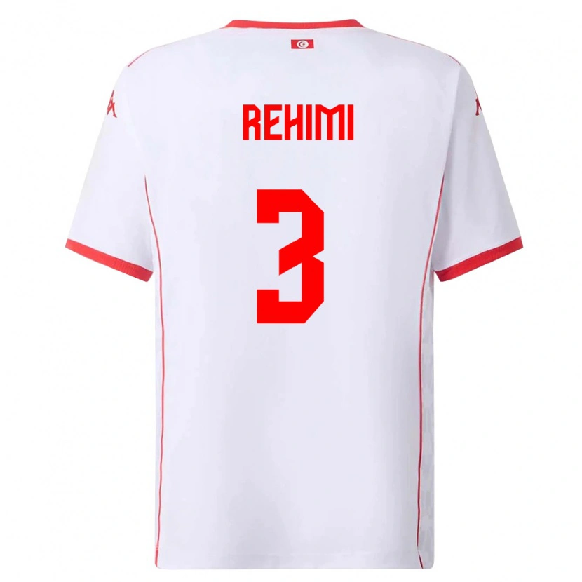 Danxen Pánské Tunisko Rayane Rehimi #3 Bílá Červená Daleko Hráčské Dresy 26-28 Dres