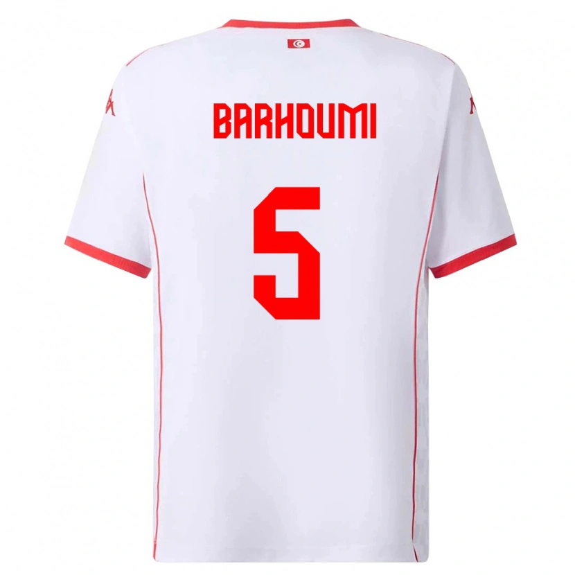 Danxen Pánské Tunisko Jasmina Barhoumi #5 Bílá Červená Daleko Hráčské Dresy 26-28 Dres