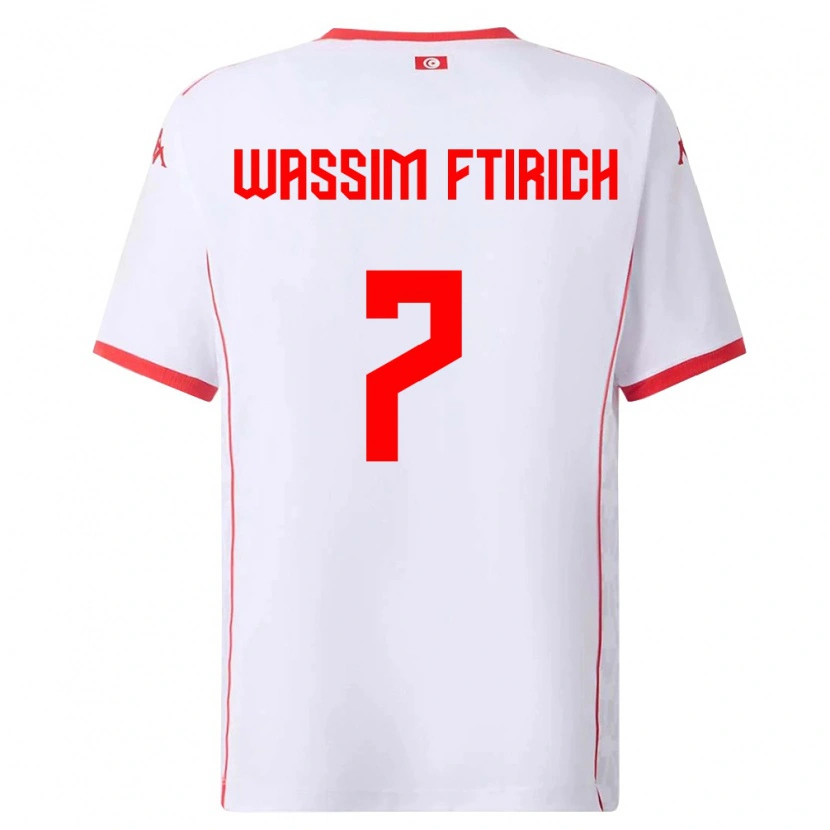 Danxen Pánské Tunisko Mohamed Wassim Ftirich #7 Bílá Červená Daleko Hráčské Dresy 26-28 Dres