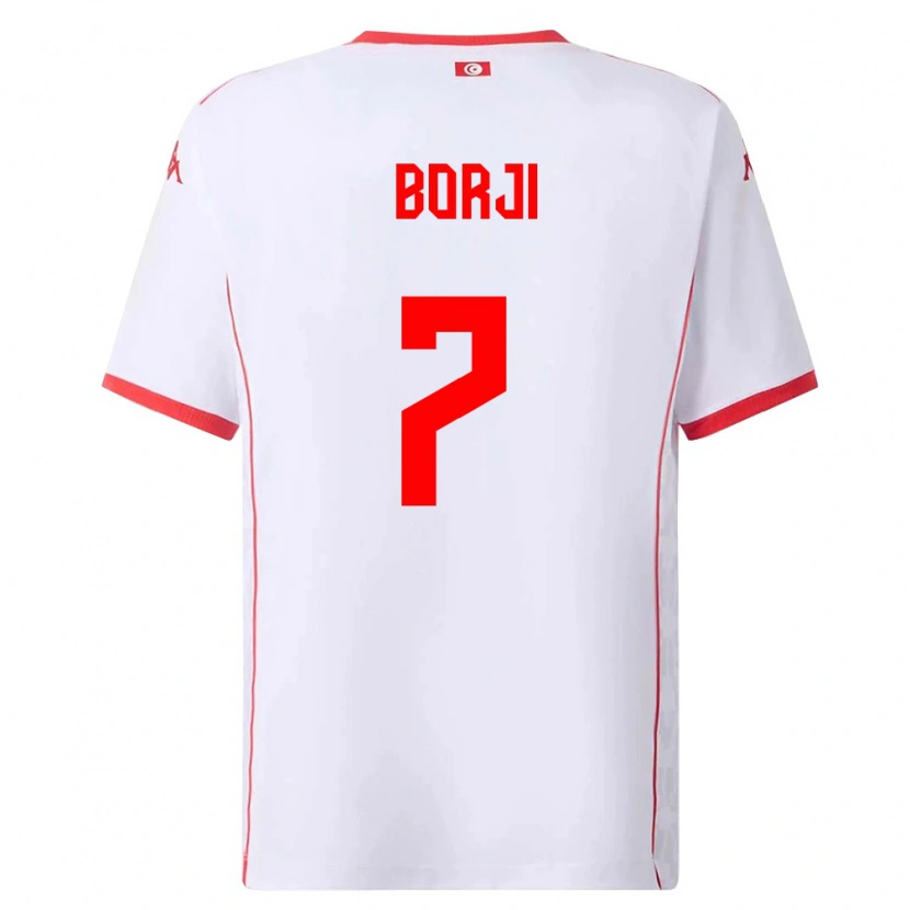Danxen Pánské Tunisko Adem Borji #7 Bílá Červená Daleko Hráčské Dresy 26-28 Dres