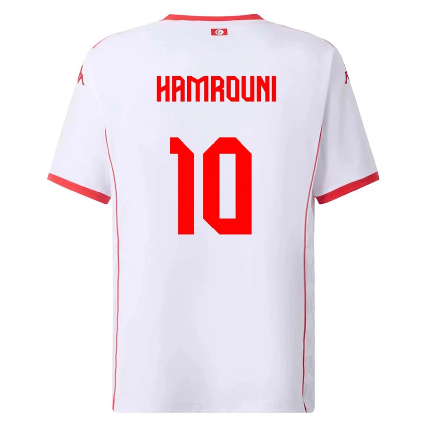 Danxen Pánské Tunisko Rayen Hamrouni #10 Bílá Červená Daleko Hráčské Dresy 26-28 Dres