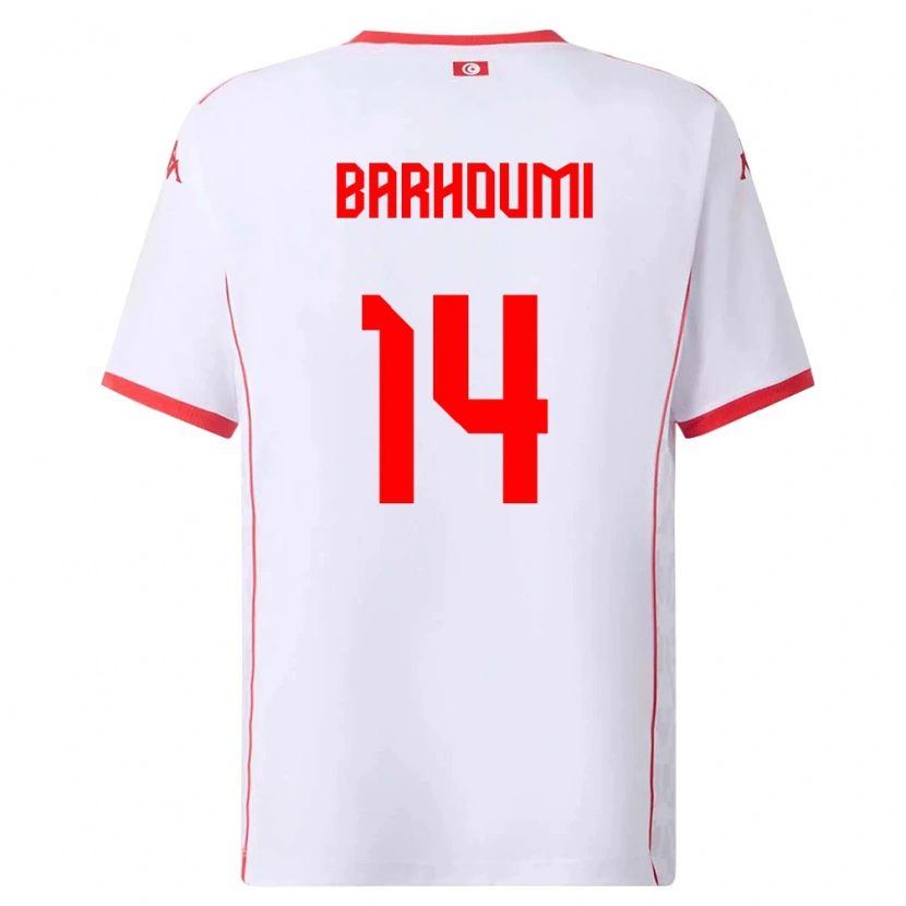 Danxen Pánské Tunisko Salah Barhoumi #14 Bílá Červená Daleko Hráčské Dresy 26-28 Dres