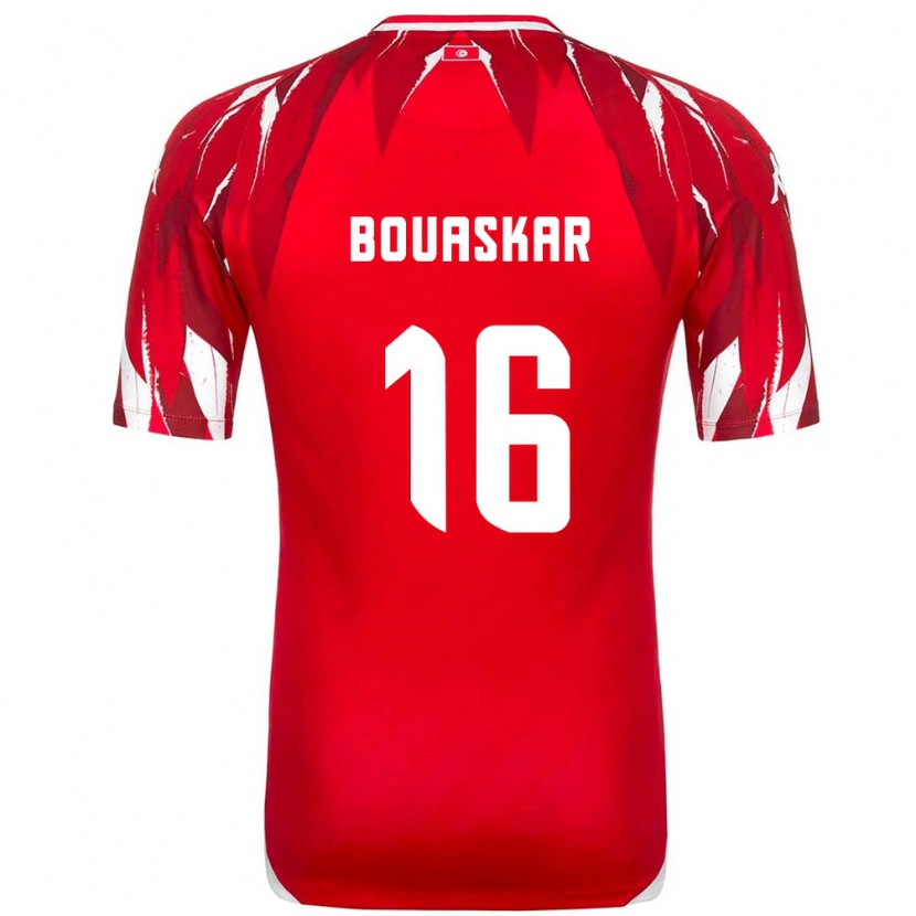 Danxen Pánské Tunisko Slim Bouaskar #16 Červená Bílá Daleko Hráčské Dresy 26-28 Dres