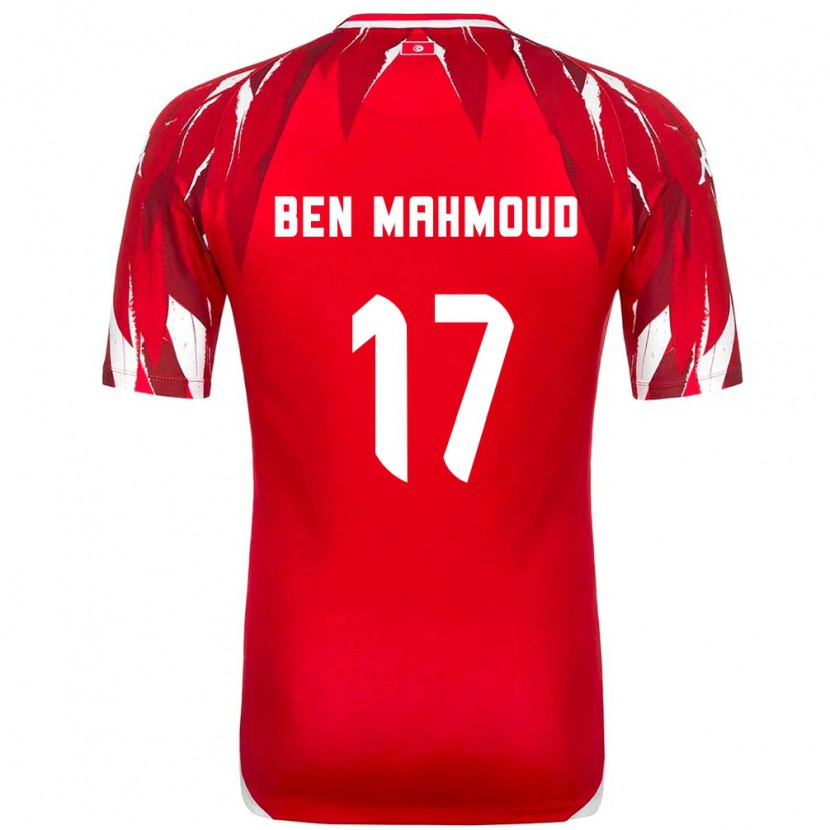 Danxen Pánské Tunisko Yessine Ben Mahmoud #17 Červená Bílá Daleko Hráčské Dresy 26-28 Dres