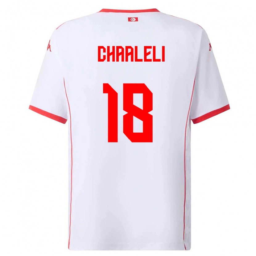 Danxen Pánské Tunisko Ghaliene Chaaleli #18 Bílá Červená Daleko Hráčské Dresy 26-28 Dres