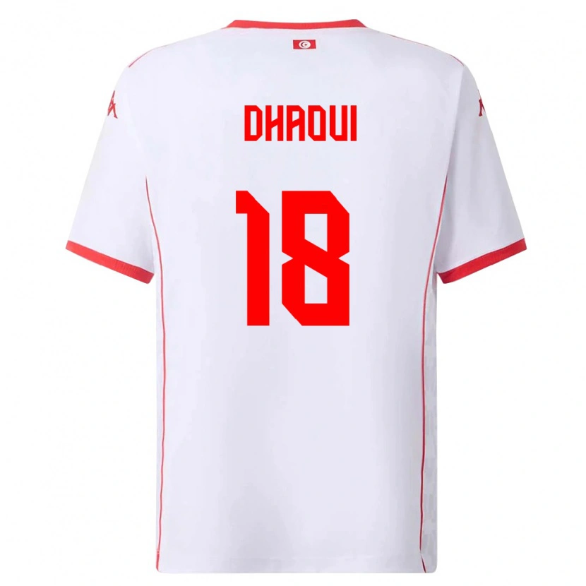 Danxen Pánské Tunisko Mouhamed Dhaoui #18 Bílá Červená Daleko Hráčské Dresy 26-28 Dres