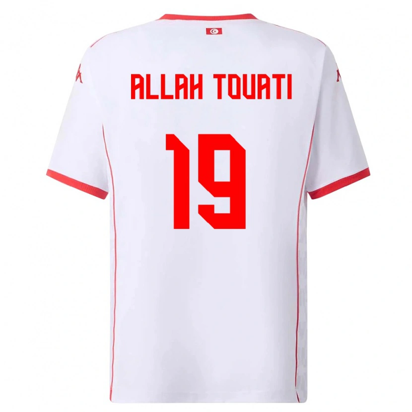 Danxen Pánské Tunisko Amen Allah Touati #19 Bílá Červená Daleko Hráčské Dresy 26-28 Dres