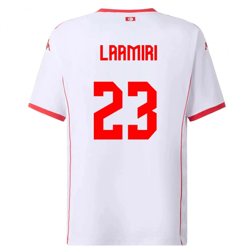 Danxen Pánské Tunisko Soumaya Laamiri #23 Bílá Červená Daleko Hráčské Dresy 26-28 Dres
