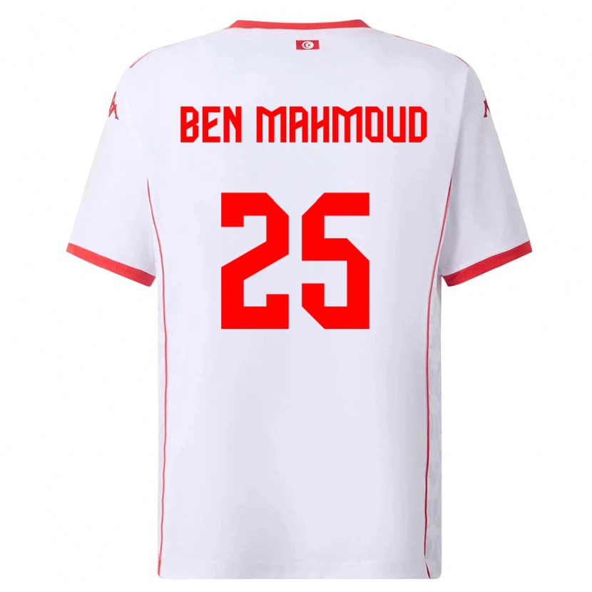 Danxen Pánské Tunisko Youssef Ben Mahmoud #25 Bílá Červená Daleko Hráčské Dresy 26-28 Dres