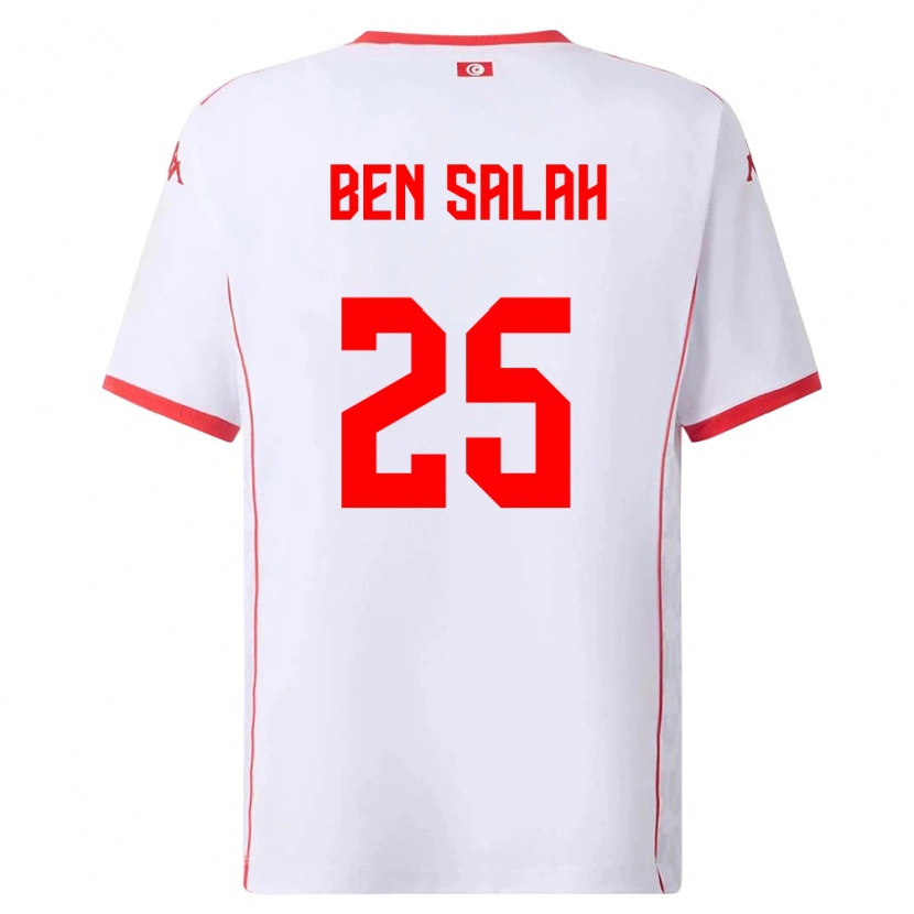 Danxen Pánské Tunisko Heni Ben Salah #25 Bílá Červená Daleko Hráčské Dresy 26-28 Dres