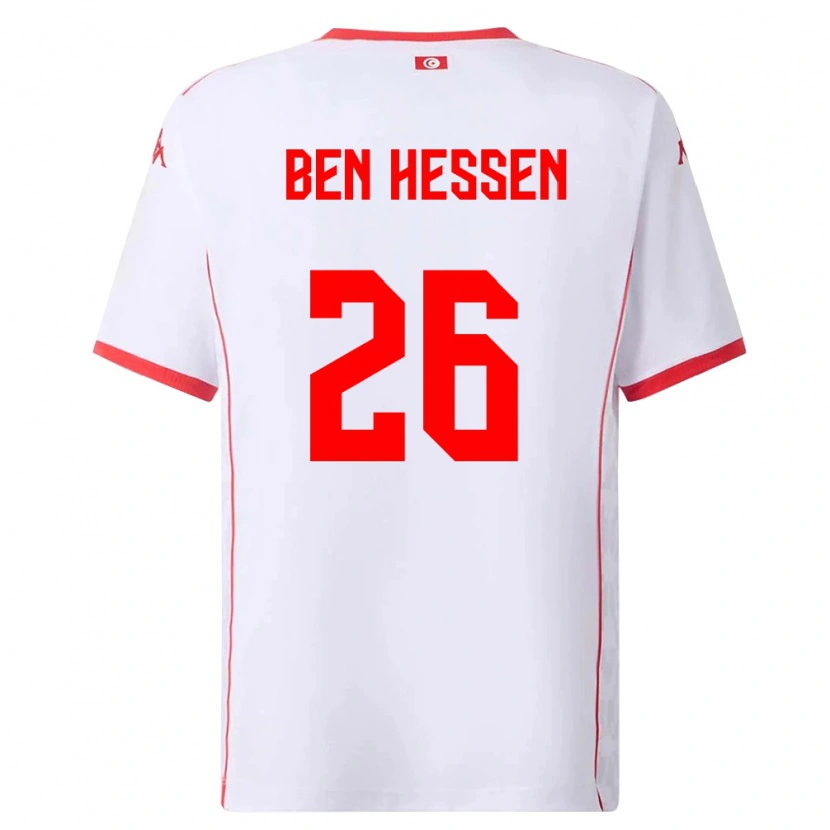 Danxen Pánské Tunisko Sabri Ben Hessen #26 Bílá Červená Daleko Hráčské Dresy 26-28 Dres