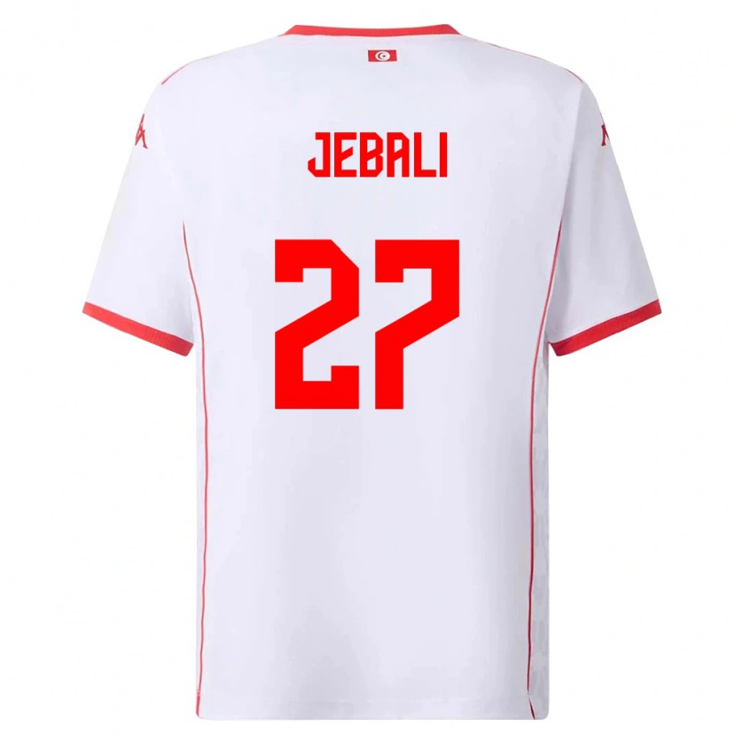 Danxen Pánské Tunisko Issam Jebali #27 Bílá Červená Daleko Hráčské Dresy 26-28 Dres