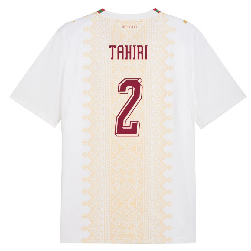 Danxen Pánské Maroko Aymen Tahiri #2 Bílá Zlatá Červená Daleko Hráčské Dresy 26-28 Dres
