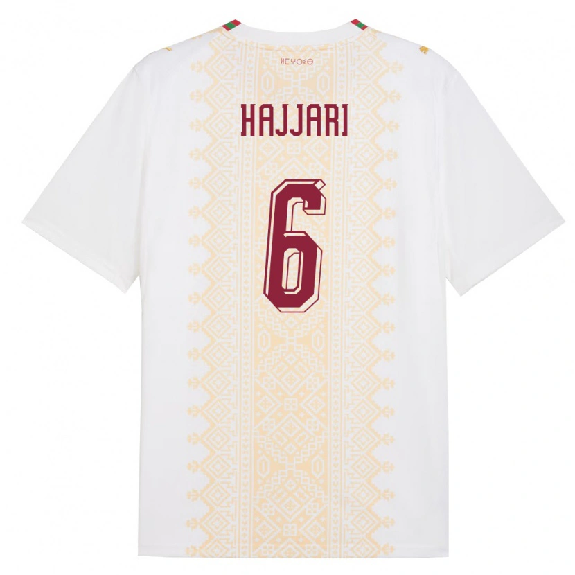Danxen Pánské Maroko Rayhan Hajjari #6 Bílá Zlatá Červená Daleko Hráčské Dresy 26-28 Dres