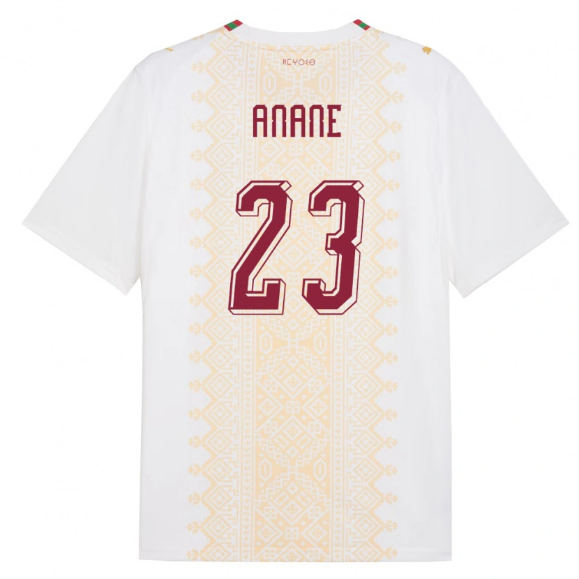 Danxen Pánské Maroko Abdessalam Anane #23 Bílá Zlatá Červená Daleko Hráčské Dresy 26-28 Dres