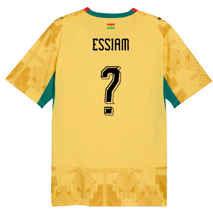 Danxen Pánské Ghana Emmanuel Essiam #0 Žlutá Červená Černá Daleko Hráčské Dresy 26-28 Dres