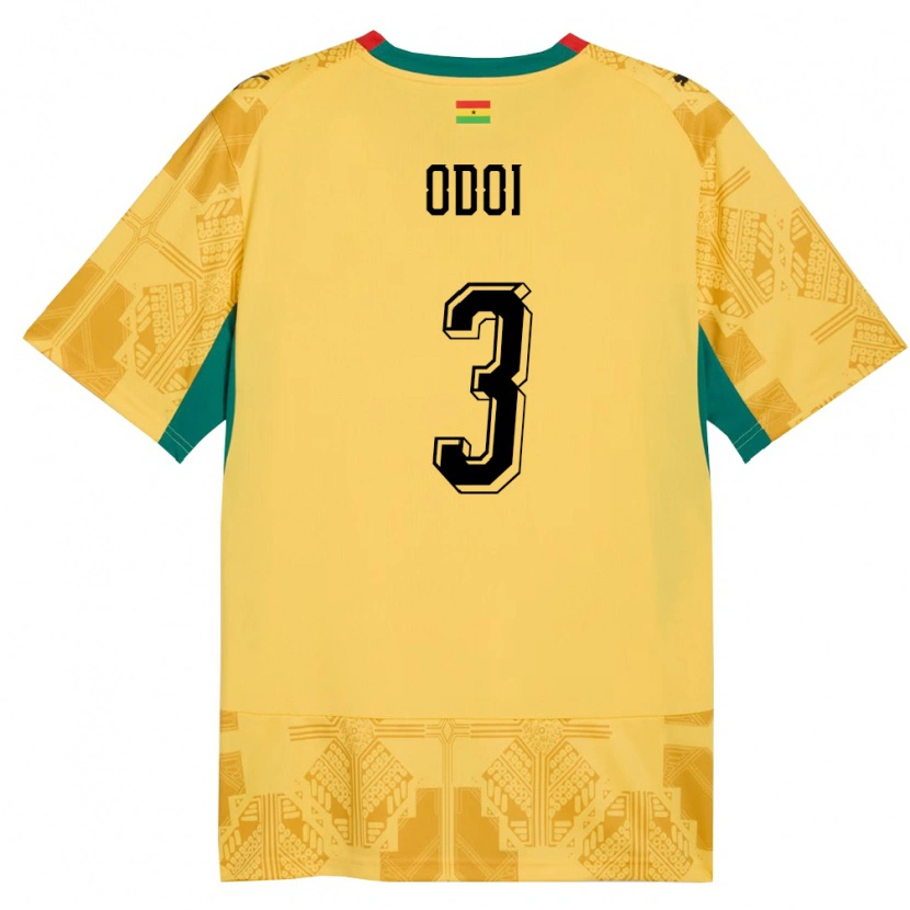 Danxen Pánské Ghana Denis Odoi #3 Žlutá Červená Černá Daleko Hráčské Dresy 26-28 Dres