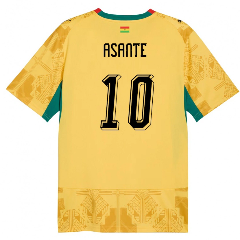 Danxen Pánské Ghana Brandon Thomas-Asante #10 Žlutá Červená Černá Daleko Hráčské Dresy 26-28 Dres