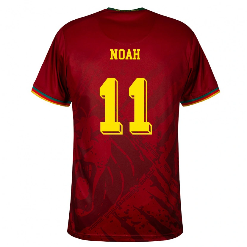 Danxen Pánské Kamerun Yanick Noah #11 Tmavě Červená Zelená Žlutá Daleko Hráčské Dresy 26-28 Dres