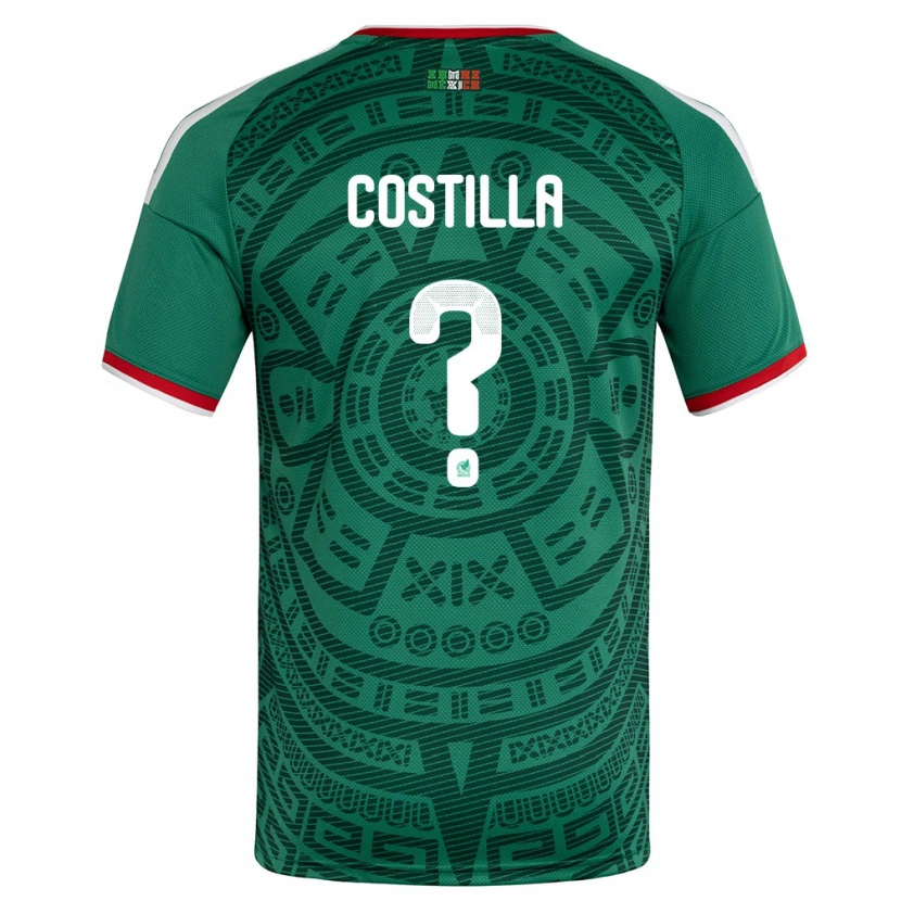 Danxen Dámské Mexiko Diego Reyes Costilla #0 Zelená Bílá Červená Domů Hráčské Dresy 26-28 Dres