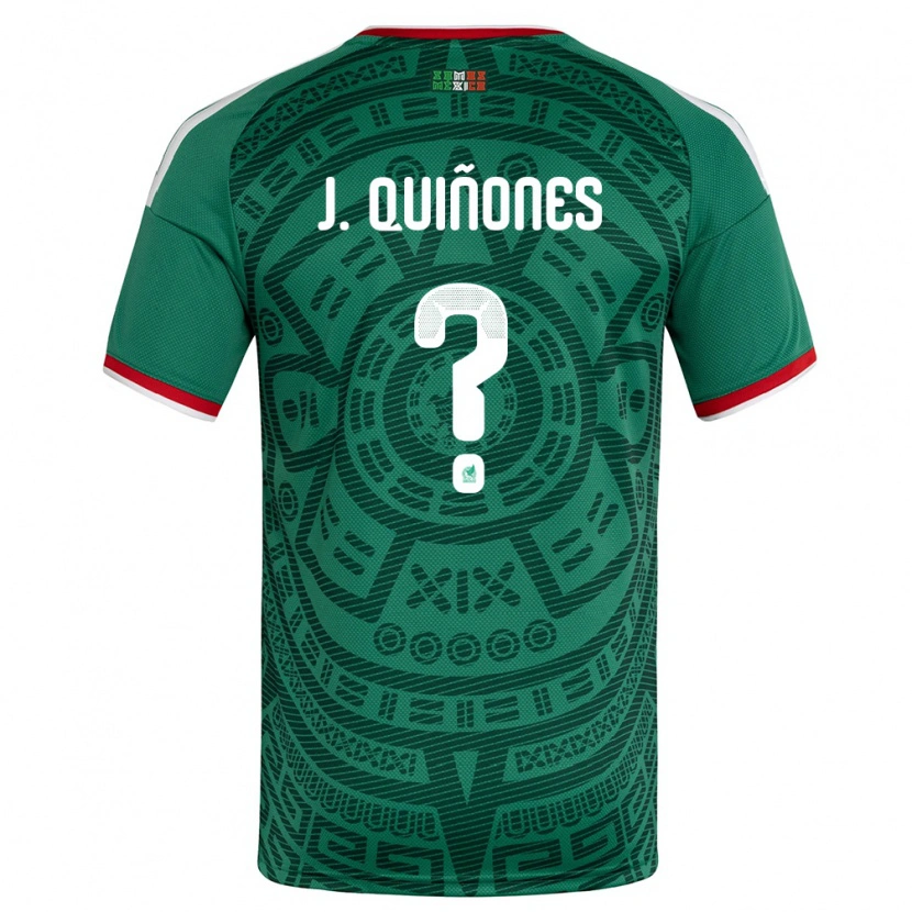 Danxen Dámské Mexiko Julián Quiñones #0 Zelená Bílá Červená Domů Hráčské Dresy 26-28 Dres