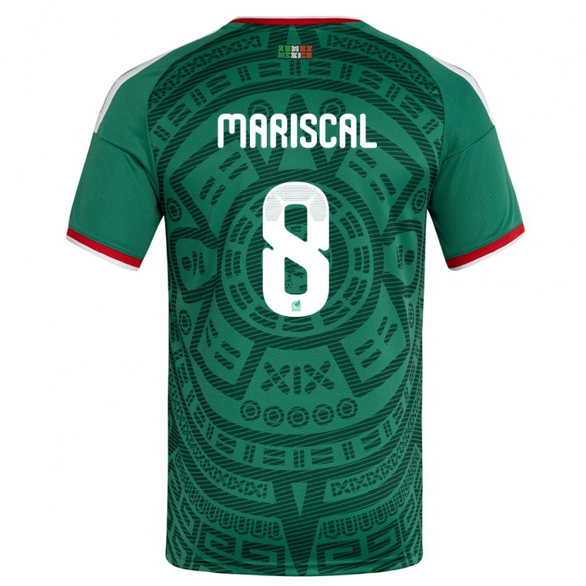 Danxen Dámské Mexiko Salvador Mariscal #8 Zelená Bílá Červená Domů Hráčské Dresy 26-28 Dres