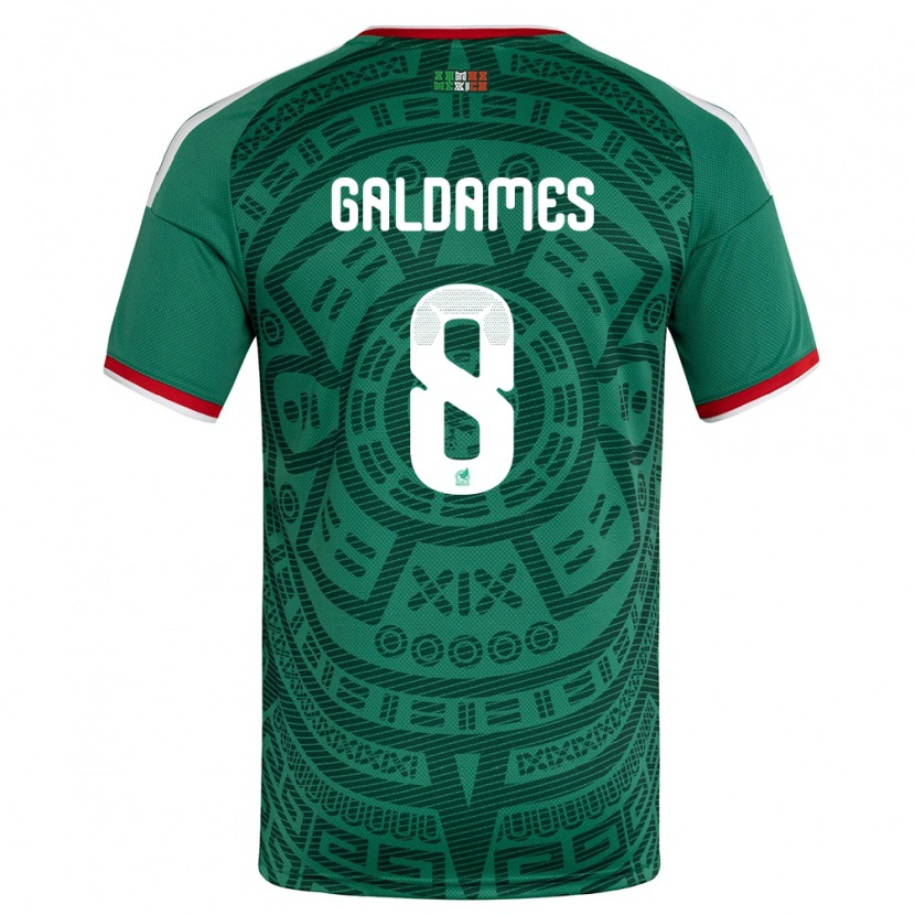 Danxen Dámské Mexiko Benjamin Galdames #8 Zelená Bílá Červená Domů Hráčské Dresy 26-28 Dres
