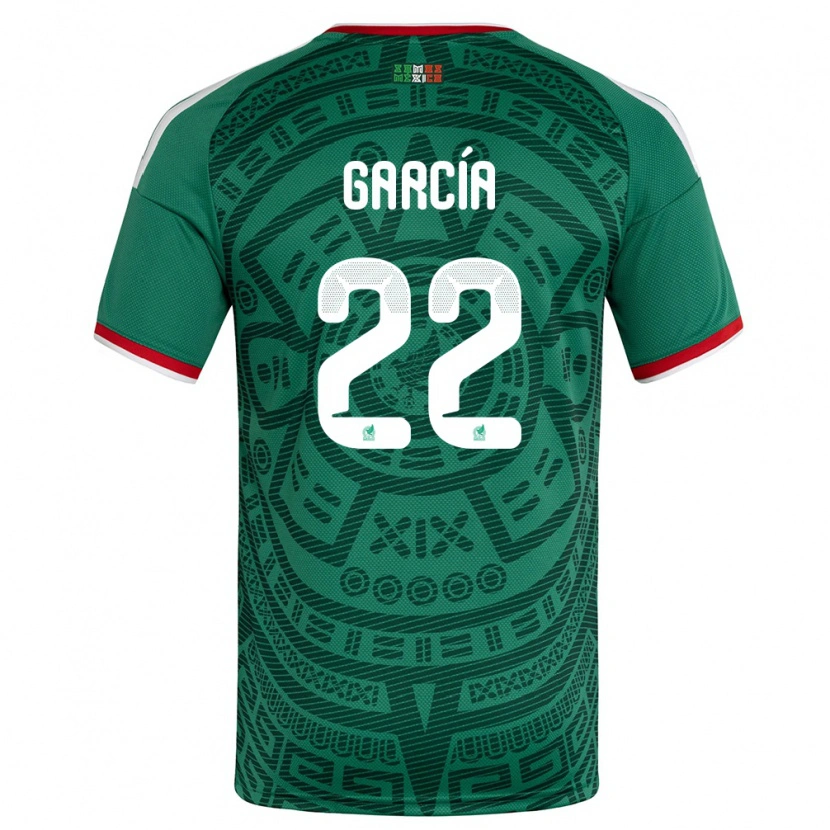 Danxen Dámské Mexiko Diana Garcia #22 Zelená Bílá Červená Domů Hráčské Dresy 26-28 Dres