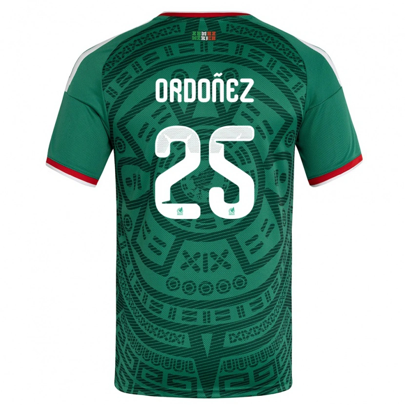 Danxen Dámské Mexiko Diana Ordonez #25 Zelená Bílá Červená Domů Hráčské Dresy 26-28 Dres
