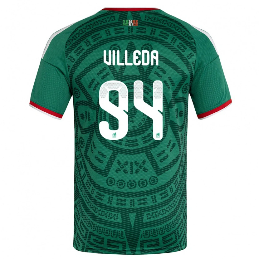 Danxen Dámské Mexiko Melany Villeda #94 Zelená Bílá Červená Domů Hráčské Dresy 26-28 Dres