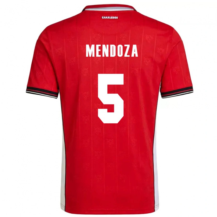 Danxen Dámské Panama Gabriel Mendoza #5 Červená Hnědá Bílá Domů Hráčské Dresy 26-28 Dres